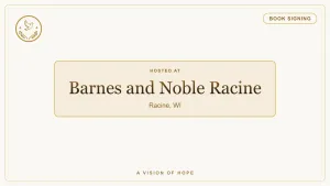 Barnes and Noble Racine Book Reading and Signing event flyer