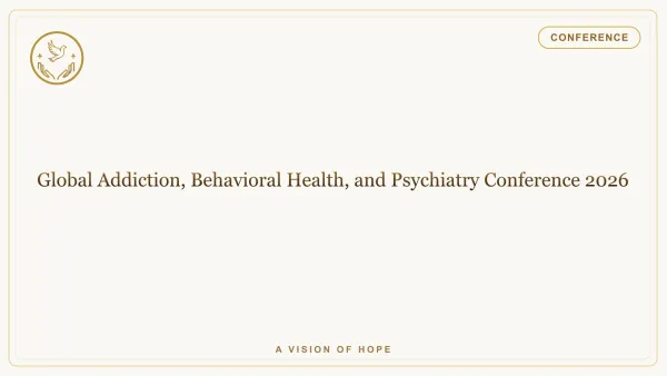 Global Addiction, Behavioral Health, and Psychiatry Conference 2026 event flyer